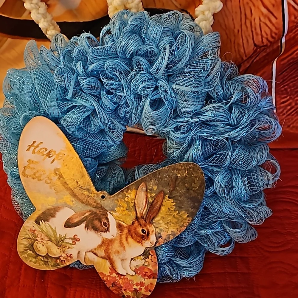 From mom's closet Easter wreath